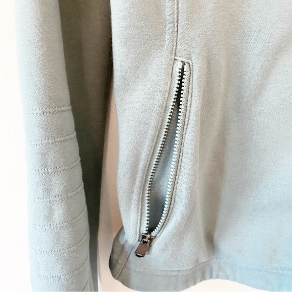 ATHLETA Moto Full Zip Sweatshirt Fleece Lined Athletic - Picture 11 of 15